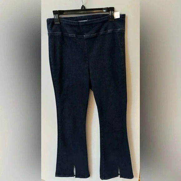 Frame The Jet Set Flare Jeans Size 2 Front Slit Stretch Pull On High Rise (New) - Picture 5 of 13